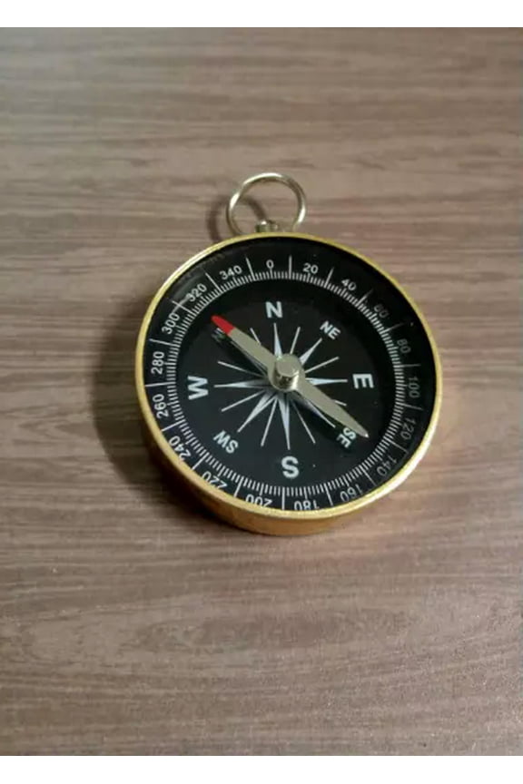 Nautical Compass Pendant Working Compass Rose Gold Black Steampunk Large 1 5/8"