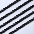 thumbnail image 1 of U8MO New Black Dull Polish Stone Loose Beads Jewelry Making DIY Beads 4~14mm-4mm-92pcs (approx.), 1 of 6