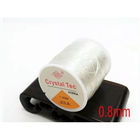U8MO One Spool Clear Crystal String Stretch Elastic Beading Cord Thread 0.5mm-1.5mm-100 Meter 0.8mm