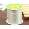 thumbnail image 1 of U8MO One Spool Metallic Gold Nylon Twine Beading Thread String for Bracelet Making-Silver-Twisted 3-Shares 150 metres, 1 of 2