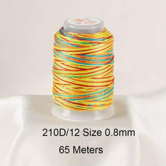 U8MO One Spool Variegated Polyester Sewing Embroidery Thread String 210D/12-7#