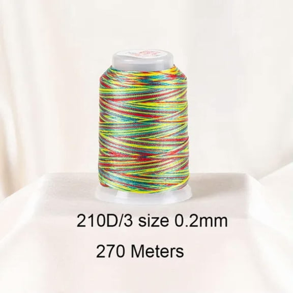 U8MO One Spool Variegated Polyester Sewing Embroidery Thread String 210D/3-1#