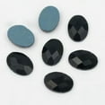 thumbnail image 1 of U8MO Oval Flatback Crystal Glass Cabochons Faceted Rhinestones 6x8/8x10/10x14/13x18mm-Black-13x18mm (10pcs), 1 of 4