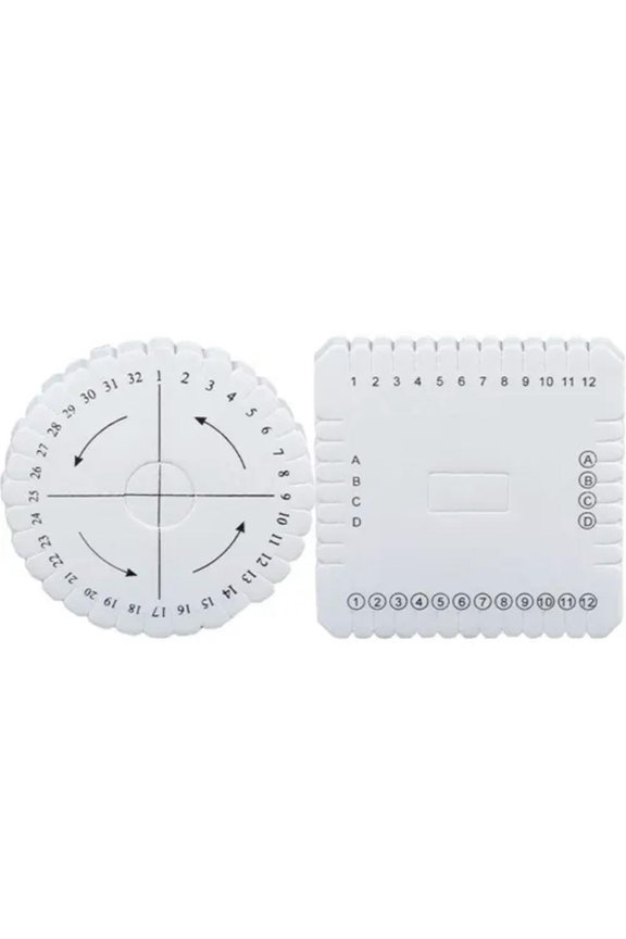 Picture 1 of 12 Click to enlarge 2Pcs Braiding Disk Round Square Kumihimo Beadin-Mixed 2 Shape