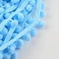 thumbnail image 1 of U8MO Pompom Trim Ball Fringe Ribbon DIY Sewing Accessory Lace 1/5/15 yards-Light blue-5 yds, 1 of 9