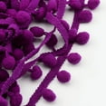 thumbnail image 1 of U8MO Pompom Trim Ball Fringe Ribbon DIY Sewing Accessory Lace 1/5/15 yards-Purple-5 yds, 1 of 9