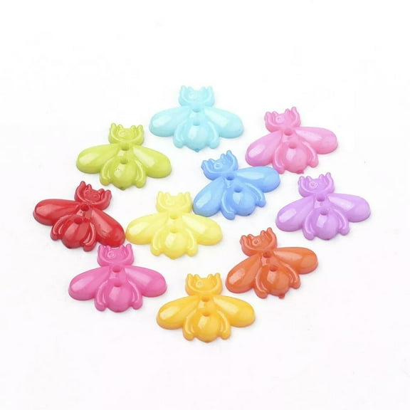 U8MO Queen Bee Buttons Spring Jewelry Making Sewing Supplies Assorted Lot 22mm 50pcs