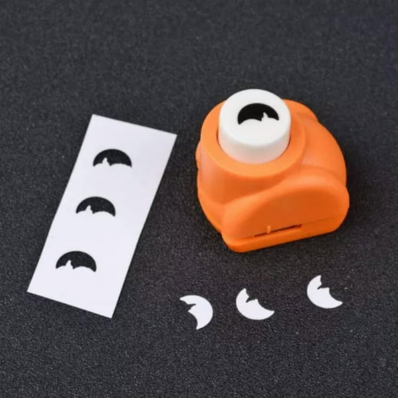 U8MO Random Color Mini Plastic Paper Punches Craft Cutter Scrapbooking Pick Patterns-Moon-9x5mm