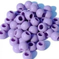 thumbnail image 1 of U8MO Random Mixed Lt Colors 10mm~17mm Round Acrylic Plastic Loose Big Hole Beads lot-15.5x12mm 15pcs-Purple, 1 of 4