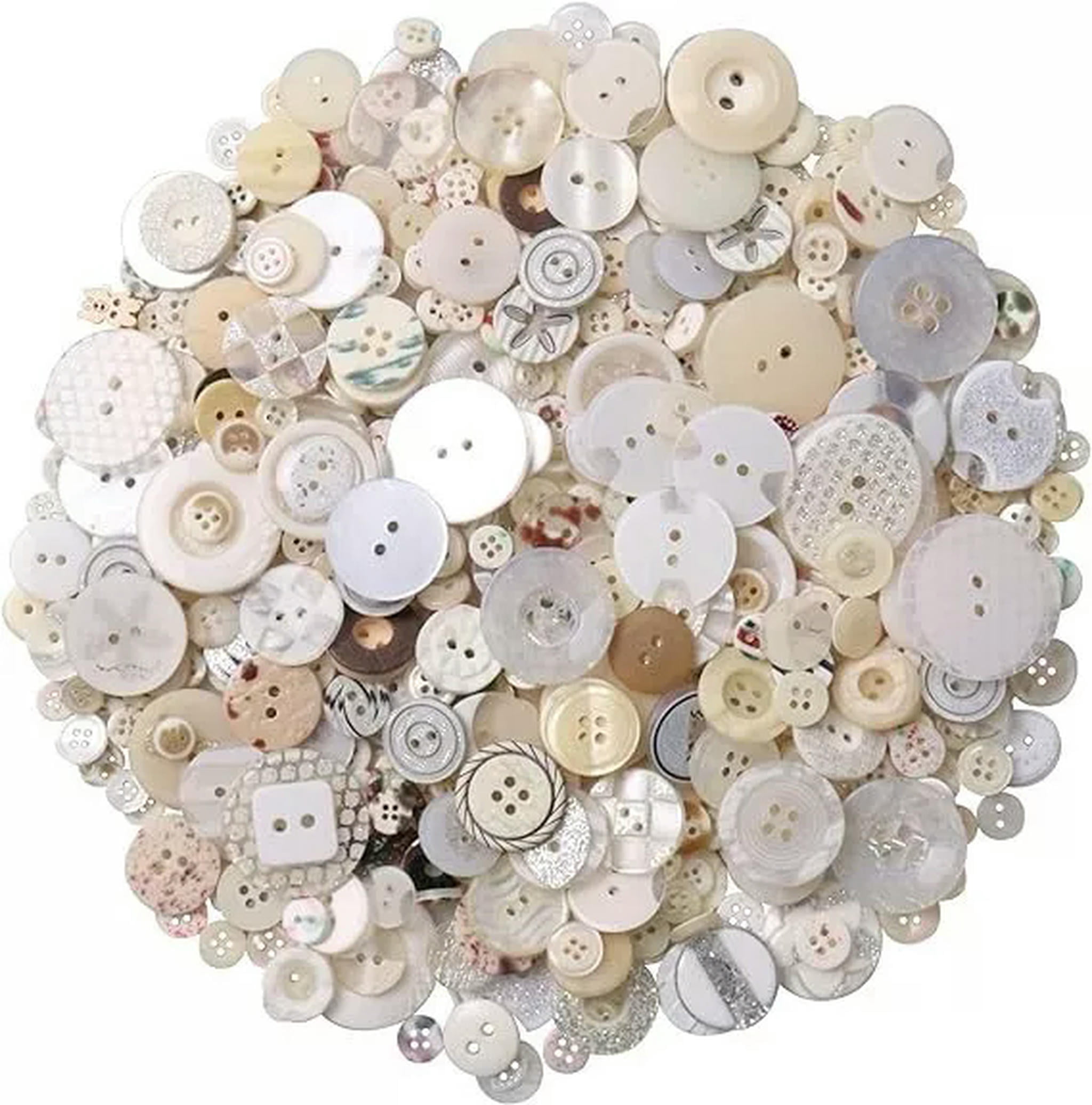 U8MO Resin Buttons Colorful Whites Jewelry Making Sewing Supplies Assorted Lot 650pcs