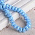 thumbnail image 1 of U8MO Rondelle 6x4mm 8x5mm Shiny Glossy Glazed Ceramic Porcelain Loose Spacer Beads-Lake Blue-8x5mm (20pcs), 1 of 5