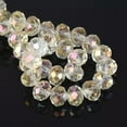 thumbnail image 1 of U8MO Rondelle Faceted Crystal Glass Loose Spacer Beads lot 3mm 4mm 6mm 8mm 10mm 12mm-106) Yellow Colorized-12X8mm (10pcs), 1 of 9
