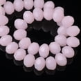 thumbnail image 1 of U8MO Rondelle Faceted Crystal Glass Loose Spacer Beads lot 3mm 4mm 6mm 8mm 10mm 12mm-37) Jade Pink-10X7mm (15pcs), 1 of 9