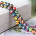 thumbnail image 1 of U8MO Round 4mm 6mm 8mm 10mm 12mm Natural Malachite Stone Dyed Gemstone Beads-Red & Blue-6mm 62pcs/strand, 1 of 3