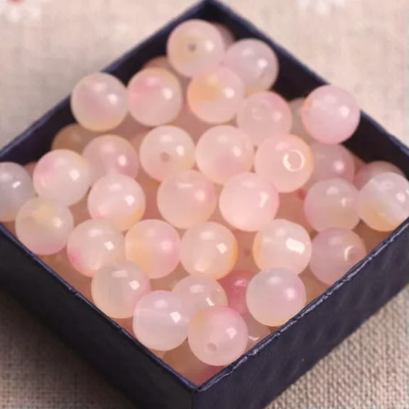 U8MO Round 8mm 10mm Colorful Opaque Crystal Glass Loose Beads For Jewelry Making DIY-5#-8mm 30pcs