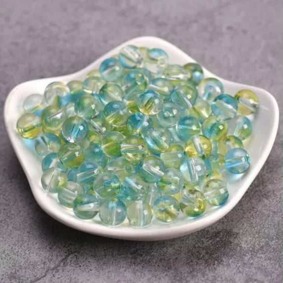U8MO Round 8mm 10mm Colorful Opaque Crystal Glass Loose Beads For Jewelry Making DIY-8mm 30pcs-24#