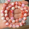 thumbnail image 1 of U8MO Round Colorful Jade 6mm 8mm 10mm 12mm Natural Stone Loose Beads Lot DIY Jewelry-10mm (20pcs)-Red Pink White, 1 of 2