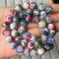 thumbnail image 1 of U8MO Round Colorful Jade 6mm 8mm 10mm 12mm Natural Stone Loose Beads Lot DIY Jewelry-6mm (50pcs)-Blue Green Red, 1 of 2