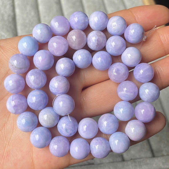 U8MO Round Colorful Jade 6mm 8mm 10mm 12mm Natural Stone Loose Beads Lot DIY Jewelry-6mm (50pcs)-Violet