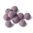 thumbnail image 1 of U8MO Round Colorful Lava Stone 6mm 8mm 10mm 12mm 14mm 16mm Loose Pelelith Beads Lot-Light Purple-6mm 50pcs, 1 of 5