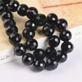 thumbnail image 1 of U8MO Round Disco Ball 6mm 8mm 10mm 12mm 96 Facets Faceted Crystal Glass Loose Beads-Black-12mm 10pcs, 1 of 6