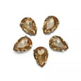 thumbnail image 1 of U8MO Sew On Crystal Glass Rhinestones Flat Back Claw Cup Craft Beads DIY Jewelry-Silver 13x18mm 10pcs-Light Brown, 1 of 9