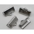 thumbnail image 1 of U8MO Silver Tone Textured Ribbon Necklace Cord End Caps Crimp Tips 6mm-30mm Craft DIY-100pcs 13X8mm, 1 of 6