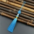thumbnail image 1 of U8MO Small Chinese Knot Tassel Craft Jewelry DIY USB flash disk Mobile phone Pendant-13# lake blue, 1 of 9