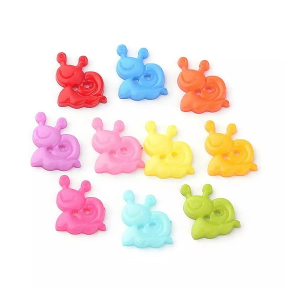 U8MO Snail Buttons Spring Garden Jewelry Making Sewing Supplies Assorted Lot 16mm 50p