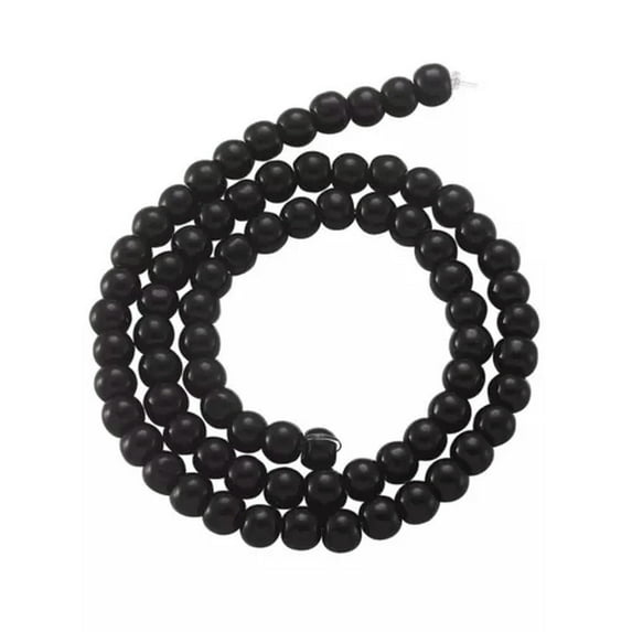 U8MO Solid Color Glass Ball Beads Round Smooth Loose Beads for Beading Jewelry 4~10mm-Black-12mm, 25pcs/strd