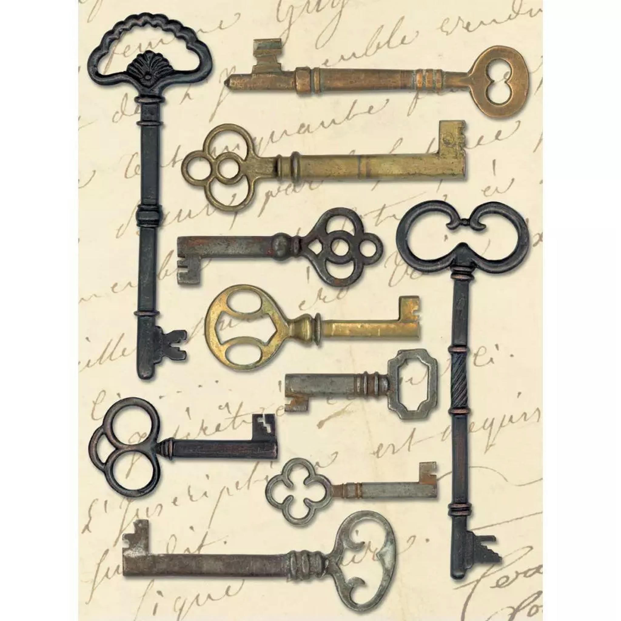 U8MO Steampunk Stickers Scrapbook Stickers Key Stickers Metal Sticker ...