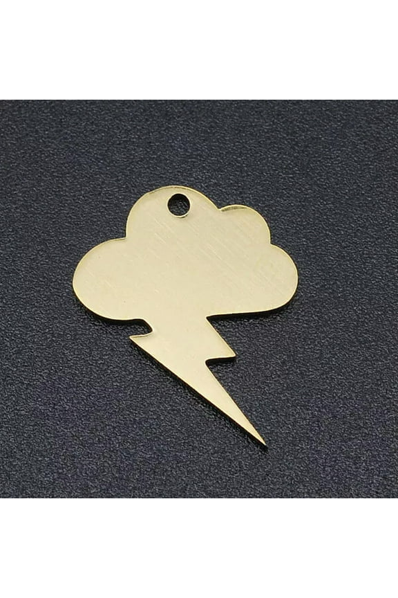 Storm Cloud Charm Gold Stainless Steel Pendant Rainy Day Jewelry Supplies