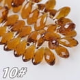 thumbnail image 1 of U8MO Teardrop Faceted Crystal Glass 12x6mm 16x8mm 20x10mm 25x12mm Loose Pendant Beads-10# Brown-20x10mm (10pcs), 1 of 9