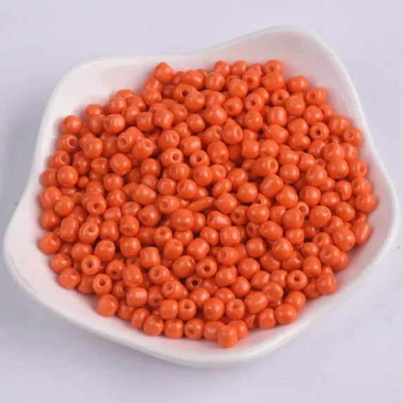 U8MO Tiny Round 1000/500/200pcs 2mm 3mm 4mm Glass Loose Spacer Beads lot for Jewelry-2mm(1000pcs)-Deep Orange