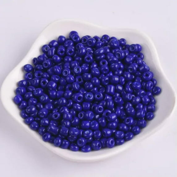 U8MO Tiny Round 1000/500/200pcs 2mm 3mm 4mm Glass Loose Spacer Beads lot for Jewelry-3mm(500pcs)-Deep Blue