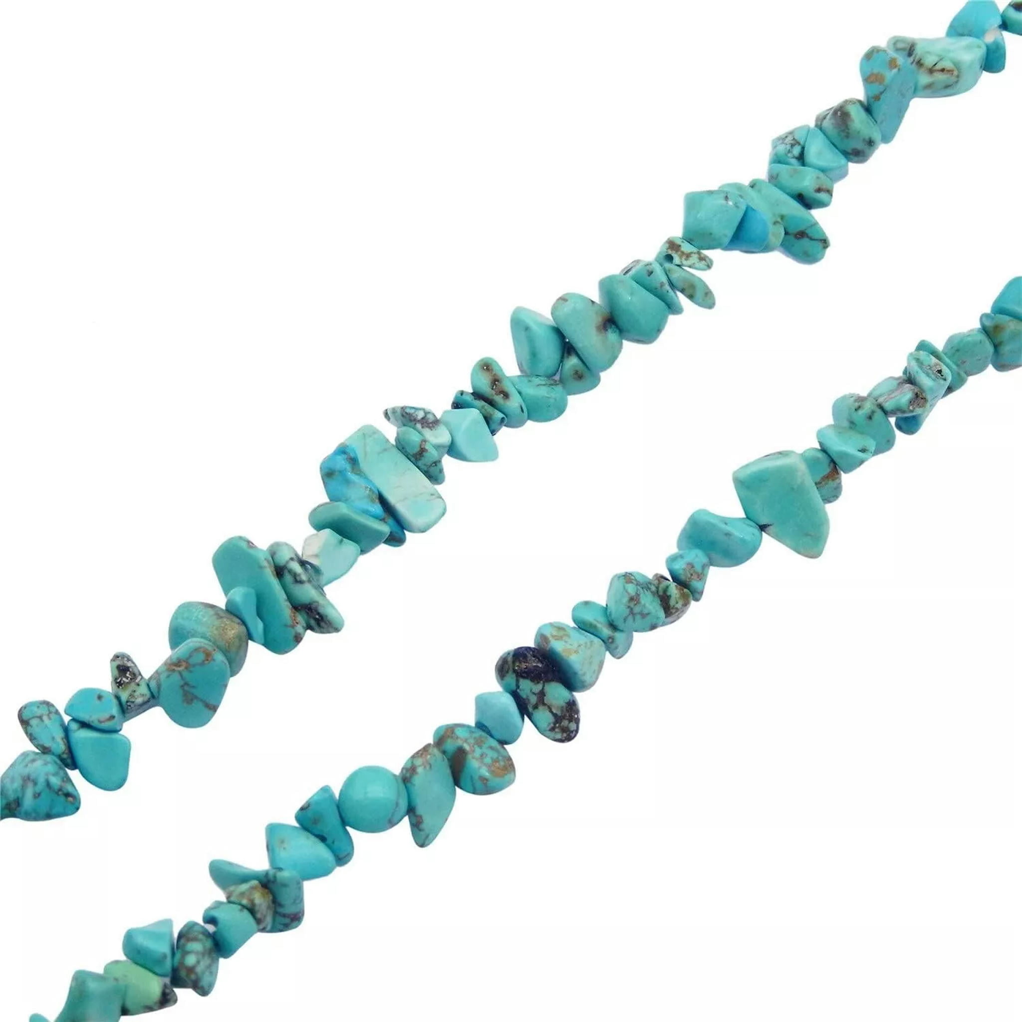 U8MO Turquoise Nugget Beads Chip Blue Jewelry Making Supplies Gemstone Bulk 450pcs