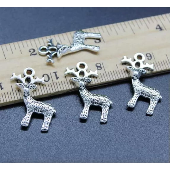 U8MO Wholesale 10~50pc Deer Elk Alloy Charms Pendant Jewelry Making DIY 23*19mm-10pcs