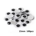 thumbnail image 1 of U8MO Wholesale 1Bag 5~24mm Moveable Black Eye Wiggly Googly Scrapbooking DIY Crafts-15mm 100pcs, 1 of 6