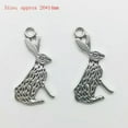 thumbnail image 1 of U8MO Wholesale Antique Silver Jewelry Finding Charms Pendants Carfts DIY-10pcs rabbit, 1 of 2