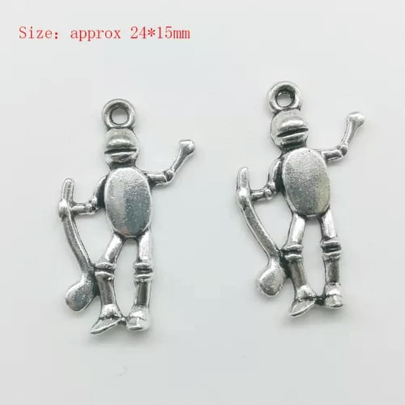 U8MO Wholesale Antique Silver Jewelry Finding Charms Pendants Carfts DIY-20pcs frogman