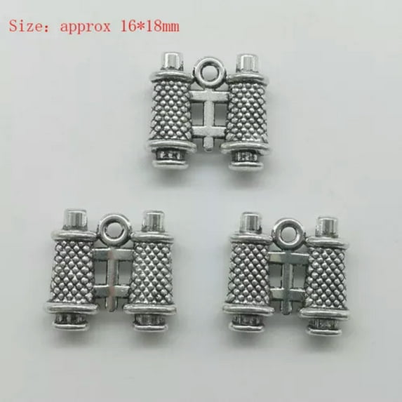 U8MO Wholesale Antique Silver Jewelry Finding Charms Pendants Carfts DIY-4pcs telescope