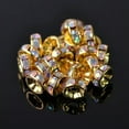 thumbnail image 1 of U8MO Wholesale Czech Crystal Rhinestone Rondelle Loose Spacer Beads 4/5/6/8/10/12mm-#25 Gold AB-8mm (50pcs), 1 of 8