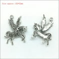 thumbnail image 1 of U8MO Wholesale Lot Antique Silver Charms Pendants Jewelry Findings Carfts DIY-110# 1X Flying horse unicorn, 1 of 9