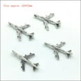 thumbnail image 1 of U8MO Wholesale Lot Antique Silver Charms Pendants Jewelry Findings Carfts DIY-12# 10pcs airliner, 1 of 9