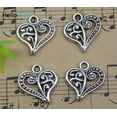 thumbnail image 1 of U8MO Wholesale lot retro Jewelry Making DIY Heart alloy charms pendant 15x14mm-100pcs, 1 of 4