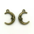 thumbnail image 1 of U8MO Wholesale retro Jewelry Making DIY moon face alloy charms pendants 22x15mm-bronze-50pcs, 1 of 8