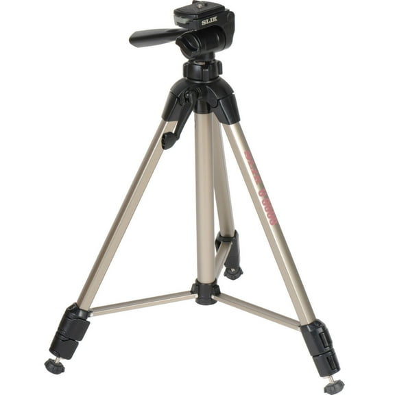 Slik U9000 3-Section Aluminum Tripod with 3-Way Pan Head, Black