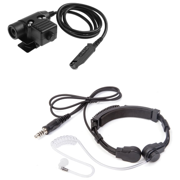 U94 PTT Neck Throat Mic Earpiece Radio Tactical Headset for UV-9R Plus