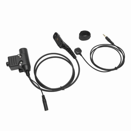 U94 PTT System Military Adapter with Finger Microphone for Motorola XIR P8268, P8668, DP4400, DP4800, Professional Two-Way Radio Communication Accessory