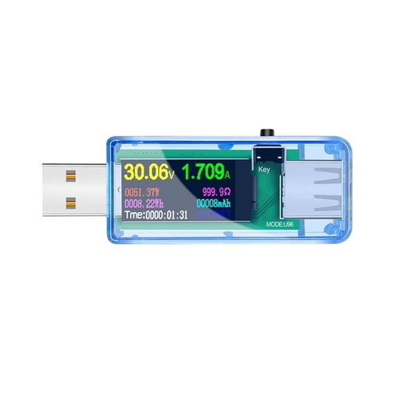 U96 USB Tester DC Digital Voltmeter Ammeter Power Bank Charger Indicator Electric Voltage Current Meter Detector Battery Tester ,Easy to Operate